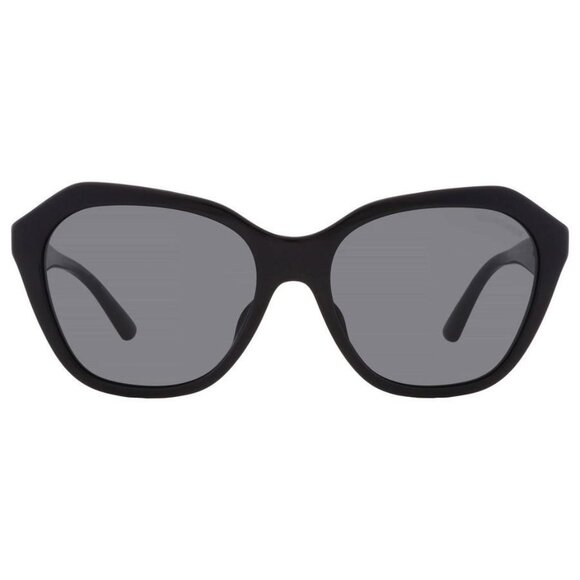 New Authentic Emporio Armani Dark Grey Irregular Ladies Sunglasses EA4221F 50178 - Picture 1 of 5